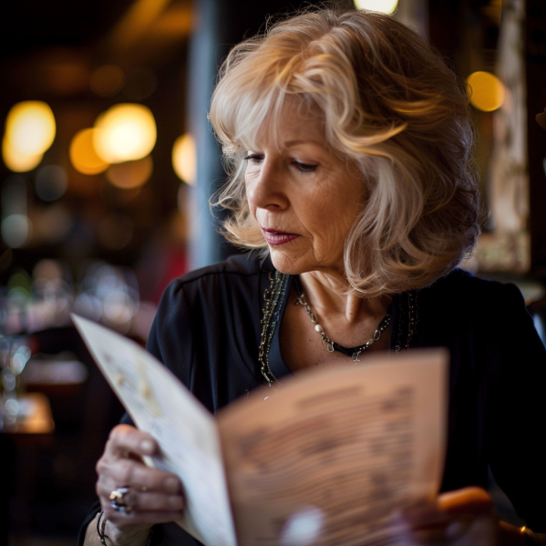 Lire sans lunettes au resto